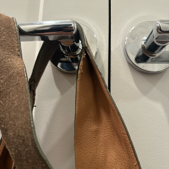 Zara Brown Taupe Cow Leather Purse Tote - Picture 6 of 15